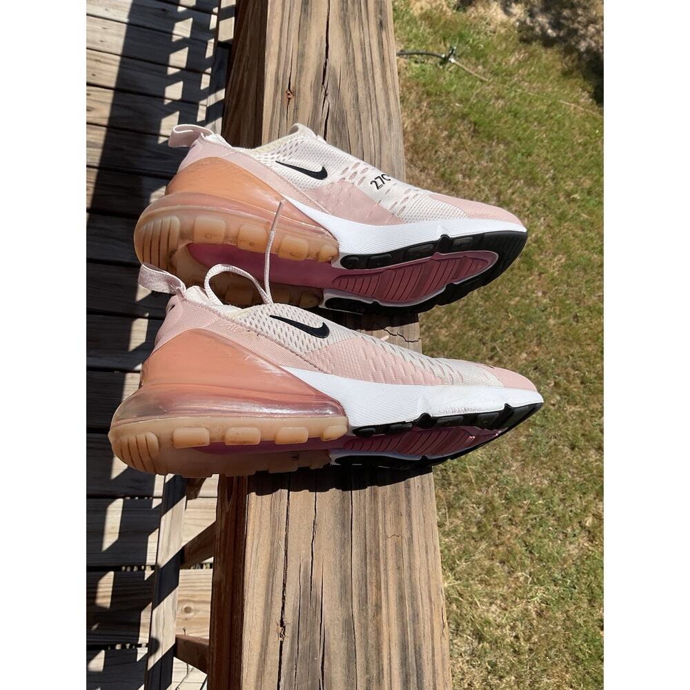 Nike Air Max 270 women’s Pink/White/Black Low Top Lace-Up Athletic Sneakers 8.5 - Picture 7 of 12